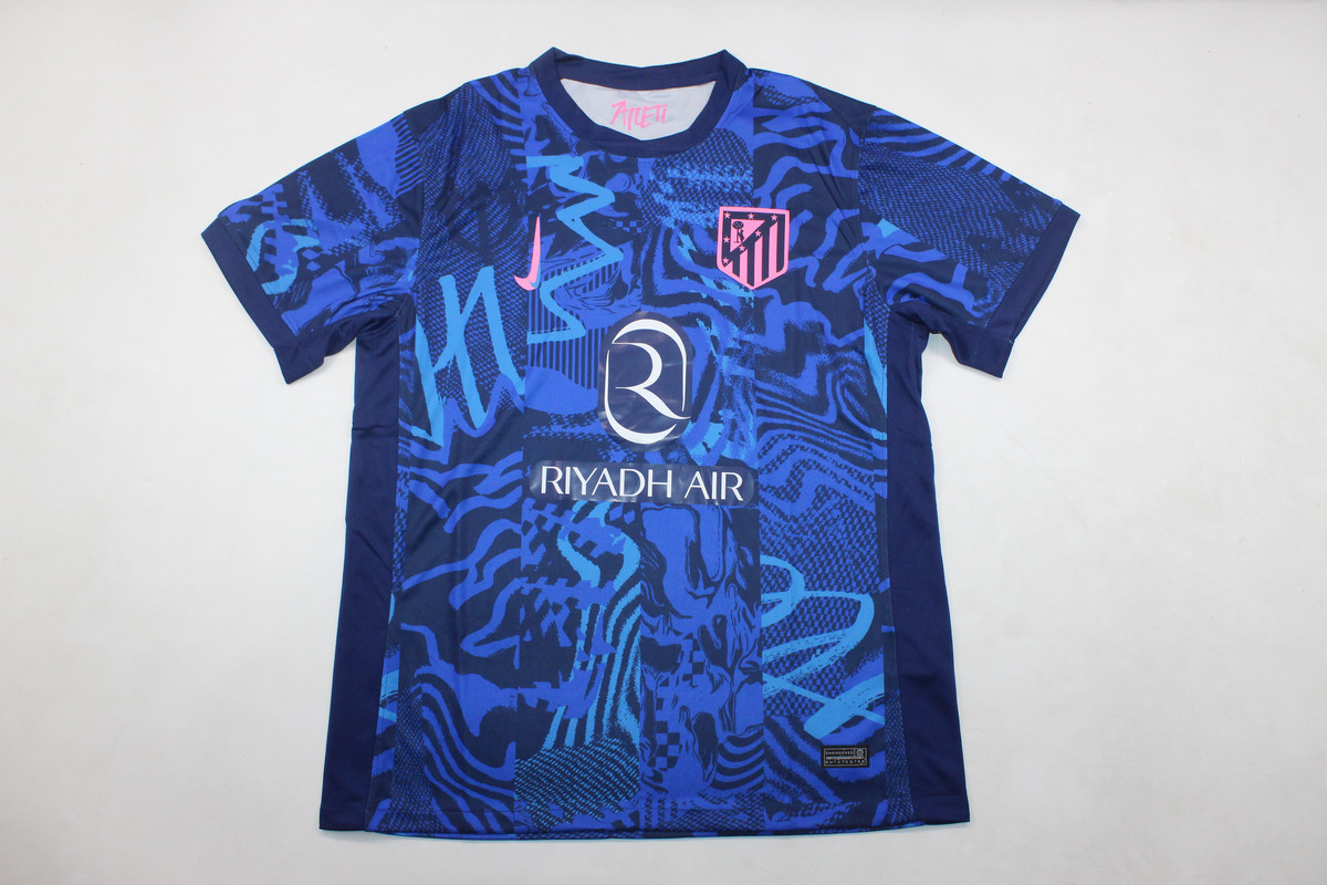 AAA Quality Atletico Madrid 24/25 Third Dark Blue Leaked Jersey